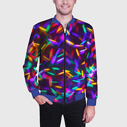 Бомбер мужской Цветомузыка, цвет: 3D-синий — фото 2