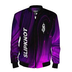 Бомбер мужской Slipknot violet plasma, цвет: 3D-черный