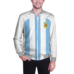 Бомбер мужской Сборная Аргентины ЧМ 2022, цвет: 3D-меланж — фото 2