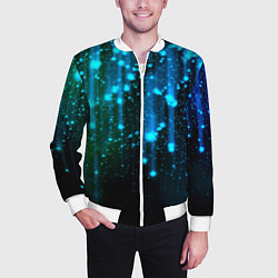 Бомбер мужской Space - starfall, цвет: 3D-белый — фото 2