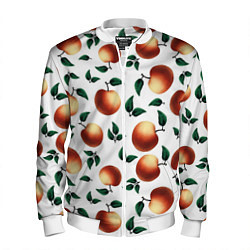 Бомбер мужской Яблочный дождь, цвет: 3D-белый