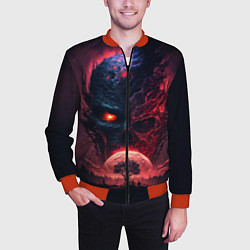 Бомбер мужской Планета демонов, цвет: 3D-красный — фото 2
