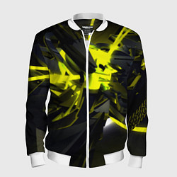Бомбер мужской Yellow gold abstraction, цвет: 3D-белый