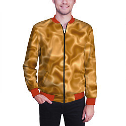 Бомбер мужской Золотой шелк, цвет: 3D-красный — фото 2
