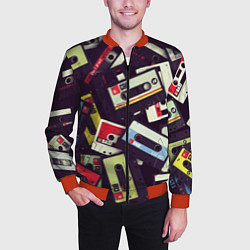 Бомбер мужской Кассета 90-е, цвет: 3D-красный — фото 2