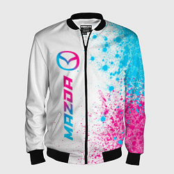 Бомбер мужской Mazda neon gradient style: по-вертикали, цвет: 3D-черный