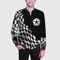 Бомбер мужской Jeep racing flag, цвет: 3D-черный — фото 2