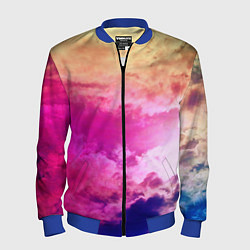 Бомбер мужской Разноцветное небо, цвет: 3D-синий
