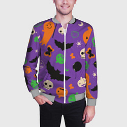 Бомбер мужской Halloween style, цвет: 3D-меланж — фото 2