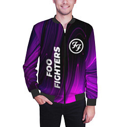 Бомбер мужской Foo Fighters violet plasma, цвет: 3D-черный — фото 2