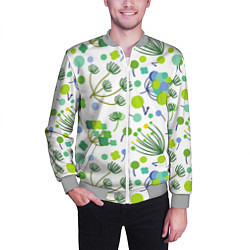Бомбер мужской Green bloom, цвет: 3D-меланж — фото 2