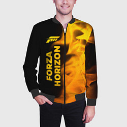 Бомбер мужской Forza Horizon - gold gradient: по-вертикали, цвет: 3D-черный — фото 2
