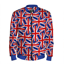 Бомбер мужской Флаги Великобритании, цвет: 3D-синий