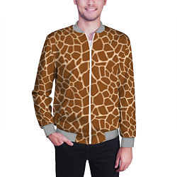 Бомбер мужской Пятнистая шкура жирафа, цвет: 3D-меланж — фото 2