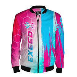 Бомбер мужской Exeed neon gradient style: по-вертикали, цвет: 3D-черный