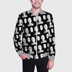 Бомбер мужской Saitama - ok pattern, цвет: 3D-меланж — фото 2
