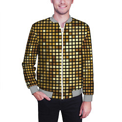 Бомбер мужской Золотая мозаика, поверхность диско шара, цвет: 3D-меланж — фото 2