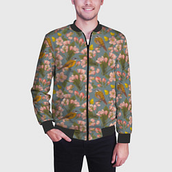 Бомбер мужской Жёлтые трясогуски, цвет: 3D-черный — фото 2