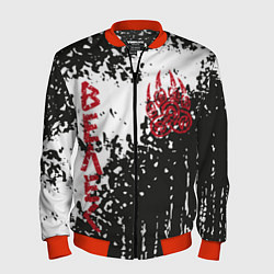 Бомбер мужской Лапа медведя, цвет: 3D-красный