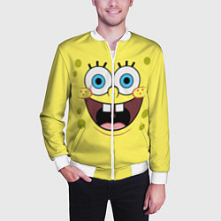 Бомбер мужской Губка Спанч Боб, цвет: 3D-белый — фото 2