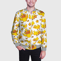 Бомбер мужской Yellow ducklings, цвет: 3D-меланж — фото 2