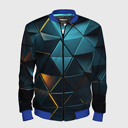 Бомбер мужской Объемные частицы с подсветкой, цвет: 3D-синий