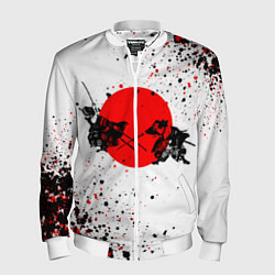 Бомбер мужской Два самурая, цвет: 3D-белый