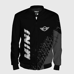 Бомбер мужской Mini speed на темном фоне со следами шин: надпись,, цвет: 3D-черный