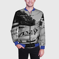 Бомбер мужской Тойота ae 86 - Инициал ди, цвет: 3D-синий — фото 2