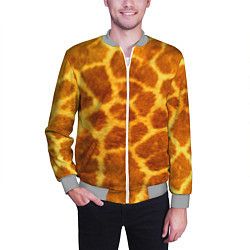 Бомбер мужской Шкура жирафа - текстура, цвет: 3D-меланж — фото 2