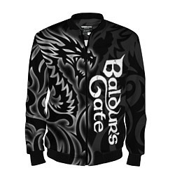 Бомбер мужской Балдурс гейт 3 - черный дракон, цвет: 3D-черный