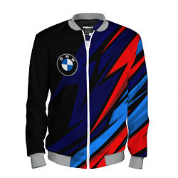 Бомбер мужской BMW - m colors and black, цвет: 3D-меланж