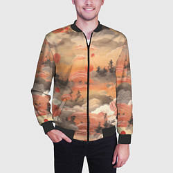 Бомбер мужской Japen pattern, цвет: 3D-черный — фото 2