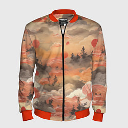 Бомбер мужской Japen pattern, цвет: 3D-красный