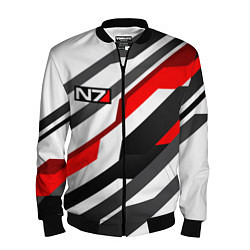 Бомбер мужской Mass effect - white uniform n7, цвет: 3D-черный