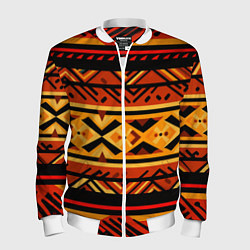 Бомбер мужской Узор в этническом стиле масаев, цвет: 3D-белый