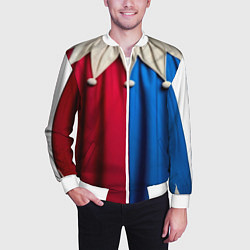 Бомбер мужской Костюм шута наряд, цвет: 3D-белый — фото 2