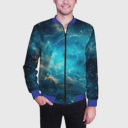 Бомбер мужской Голубая небула, цвет: 3D-синий — фото 2