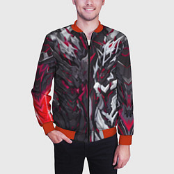 Бомбер мужской Адская броня, цвет: 3D-красный — фото 2