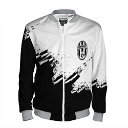 Бомбер мужской Juventus black sport texture, цвет: 3D-меланж