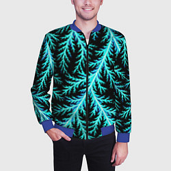 Бомбер мужской Разряды электричества Tie Dye, цвет: 3D-синий — фото 2