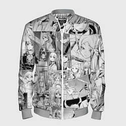 Бомбер мужской Провожающая в последний путь Фрирен узор, цвет: 3D-меланж