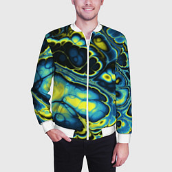 Бомбер мужской Абстрактный узор, цвет: 3D-белый — фото 2