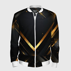 Мужской бомбер Gold luxury black abstract