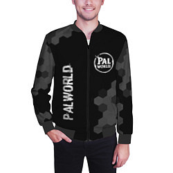 Бомбер мужской Palworld glitch на темном фоне вертикально, цвет: 3D-черный — фото 2
