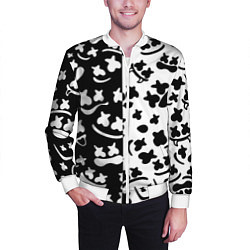 Бомбер мужской Marshmello music pattern, цвет: 3D-белый — фото 2