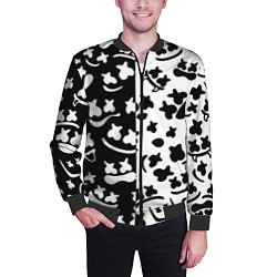 Бомбер мужской Marshmello music pattern, цвет: 3D-черный — фото 2