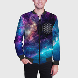 Бомбер мужской Coldplay space rock, цвет: 3D-черный — фото 2