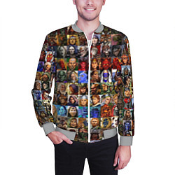 Бомбер мужской Портреты всех героев, цвет: 3D-меланж — фото 2