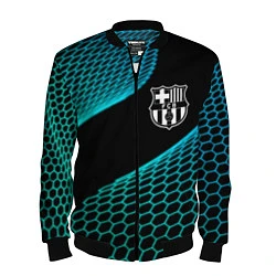 Бомбер мужской Barcelona football net, цвет: 3D-черный